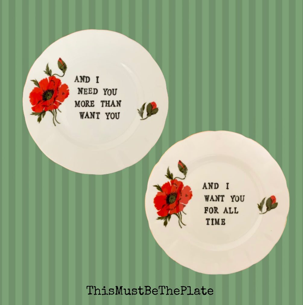 Wichita Lineman by Glen Campbell (pair of plates)