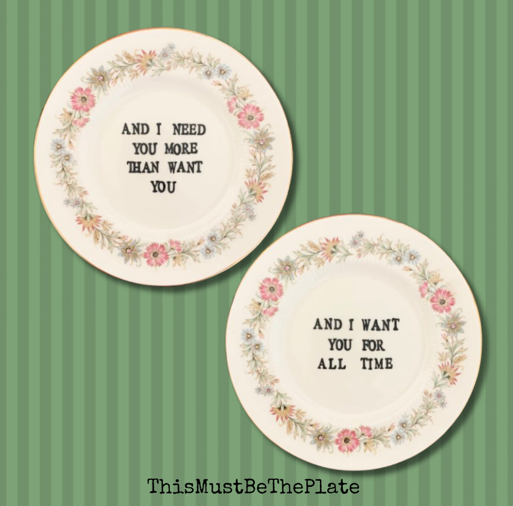 Wichita Lineman by Glenn Campbell (pair of plates)