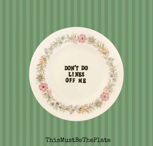 Not a cocaine plate