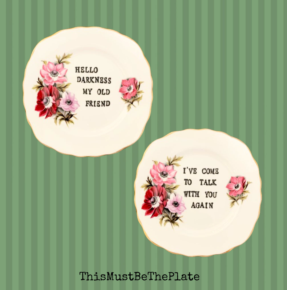 Sound of silence by Simon & Garfunkel (pair of plates)